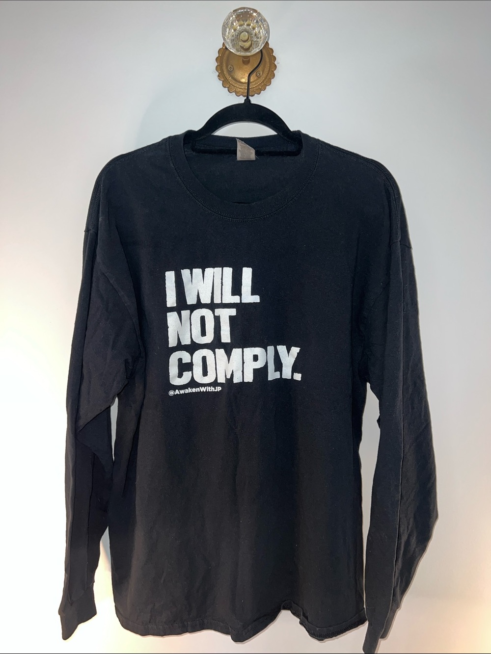 Gildan Black Long-Sleeve Men’s Tee - JP Sears - “I WILL NOT COMPLY”